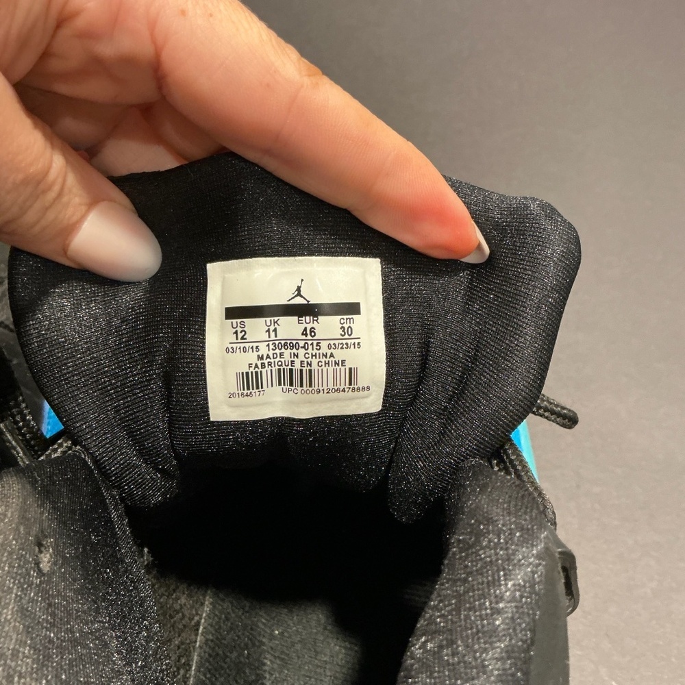 Nike Air Jordan 12 Retro Black Turbo Green Size 12 - Picture 15 of 16